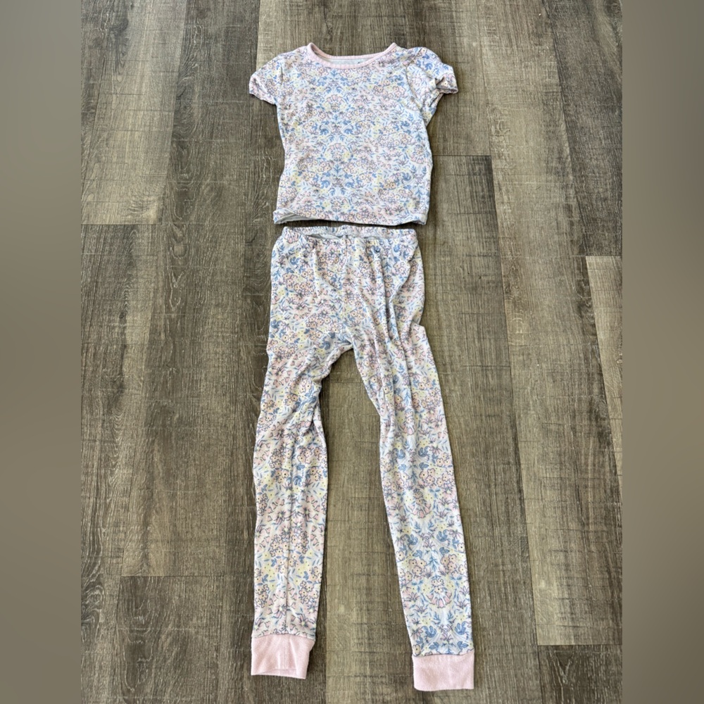 Laura Ashley Pink Floral Girls Pajama Set